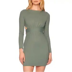 Susana Monaco Green Crew Neck Tie Back Dress NWT L